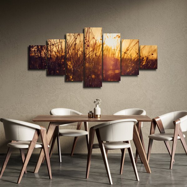 Obraz pole při západu slunce (210x100 cm)