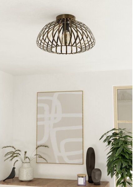 Eglo 901096 - Stropní svítidlo ESPINAL 1xE27/40W/230V pr. 38,5 cm bronzová