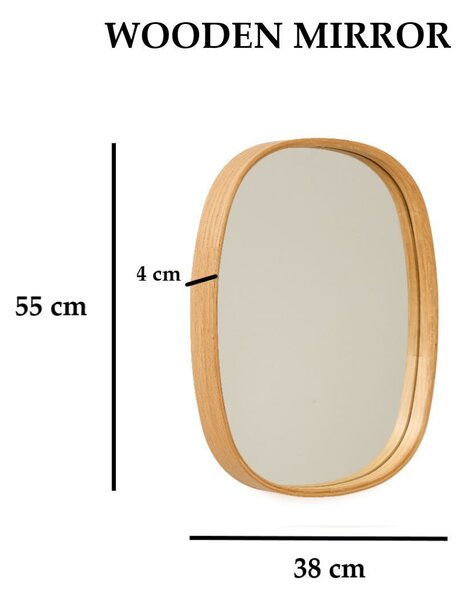 Zrcadlo Colko 38 (dub). Akce -17%