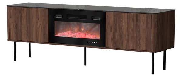 TV stolek/skříňka Secio RTV1 (ořech warmia + černý mramor)