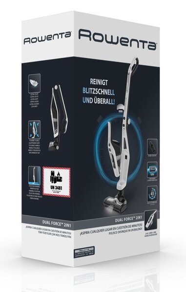 Dual Force 2v1 Tyčový vysavač - bílý ROWENTA RH6737WH