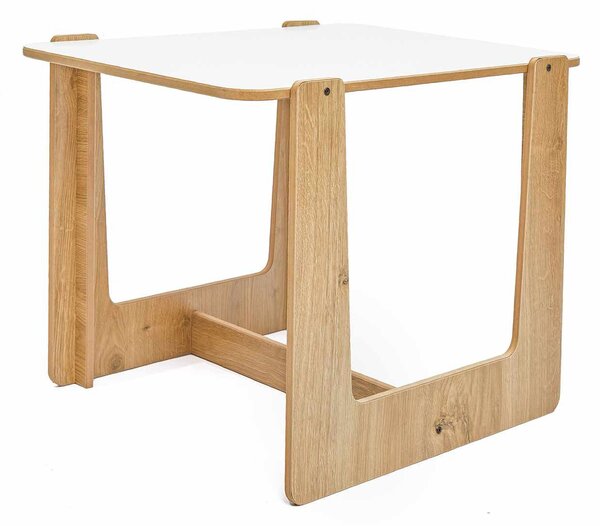 Set dětský stolek a 2 židle Callie 1 (bílá + naturální)