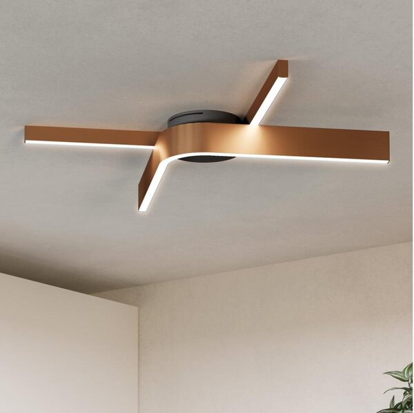 Eglo 901863 - LED RGBW Stm. str. svítidlo FOLCINO-Z 2xLED/18W/230V měděná/černá