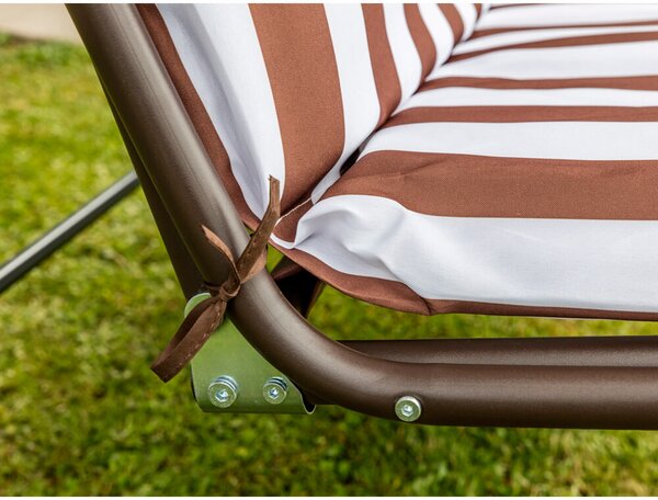Panama Brown Lines Houpačka zahradní, 3místná, hnědá HAPPY GREEN 50260104