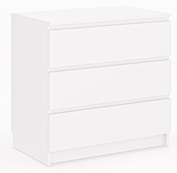Komoda Dorinko 3 (bílá). Akce -20%