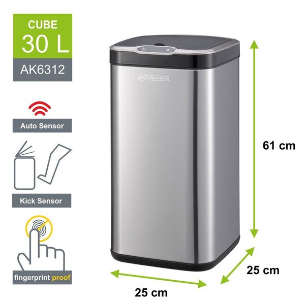 Cube Bezdotykový koš 30 l HELPMATION AK6312