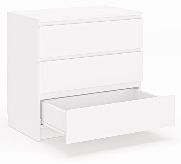 Komoda Dorinko 3 (bílá). Akce -20%