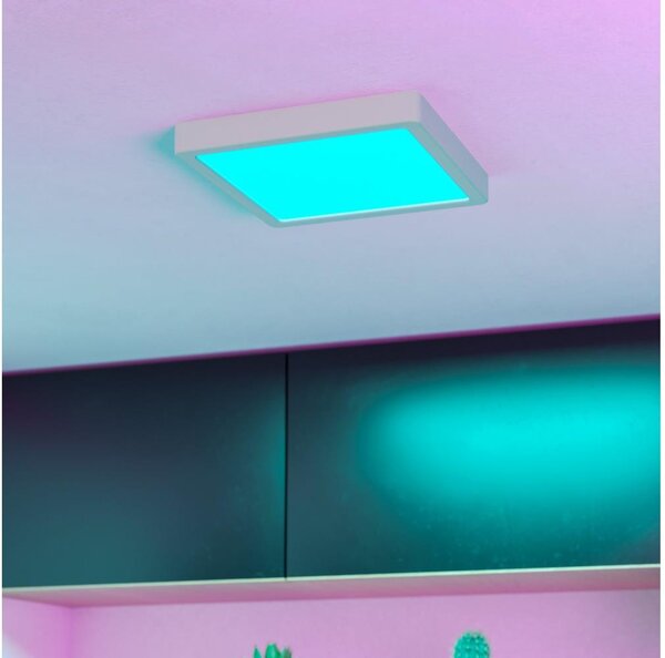 Eglo 901378 -LED RGBW Stm. kou. st. sv. FUEVA-Z LED/10,5W/230V 22x22cm IP44 bílá