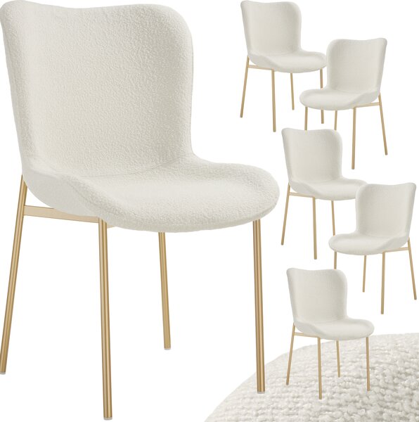 Tectake® Tessa čalouněná židle ergonomického tvaru s vysokým opěradlem 54 x 62 x 90 cm