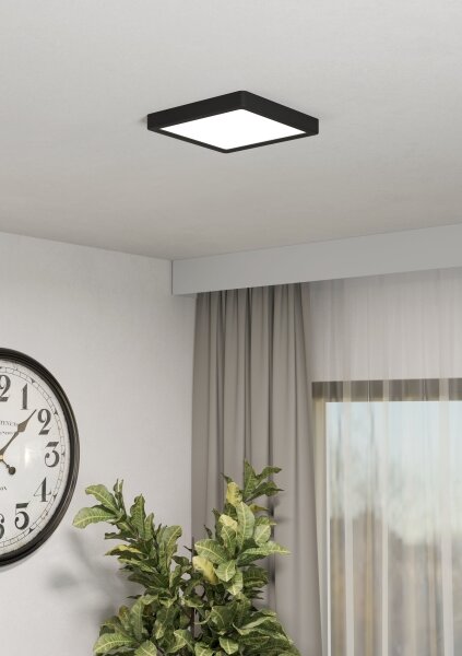 Eglo 901374-LED RGBW Stm. kou. st. sv. FUEVA-Z LED/10,5W/230V 22x22cm IP44 černá