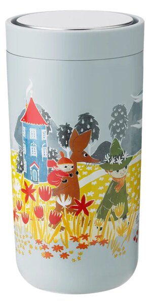 STELTON Termohrnek To Go Click, 0,2 l, Soft Sky x Moomin