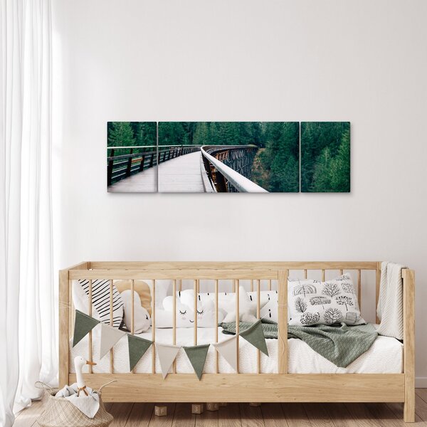 Obraz - Most k vrcholkům stromů (170x50 cm)