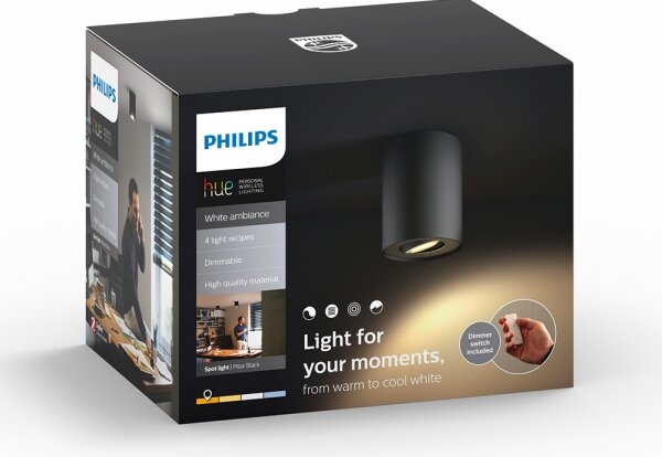 Philips 56330/30/P7 - LED Stmívatelné bodové svítidlo PILLAR Hue 1xGU10/5,5W