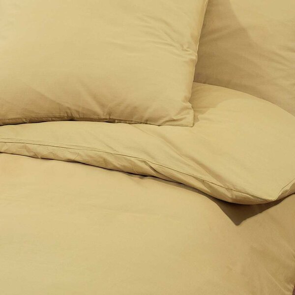Sada ložního prádla taupe 200 x 220 cm lehké mikrovlákno 135993