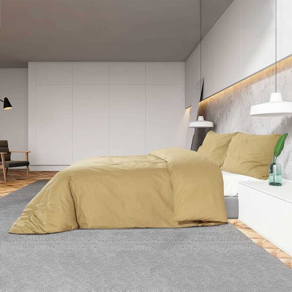 Sada ložního prádla taupe 200 x 220 cm lehké mikrovlákno 135993