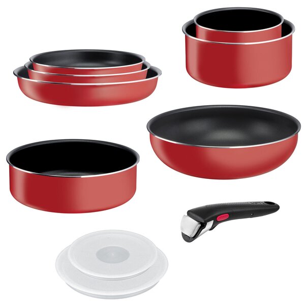 Ingenio Easy Cook & Clean Sada nádobí, 10 ks, červená TEFAL L1529402