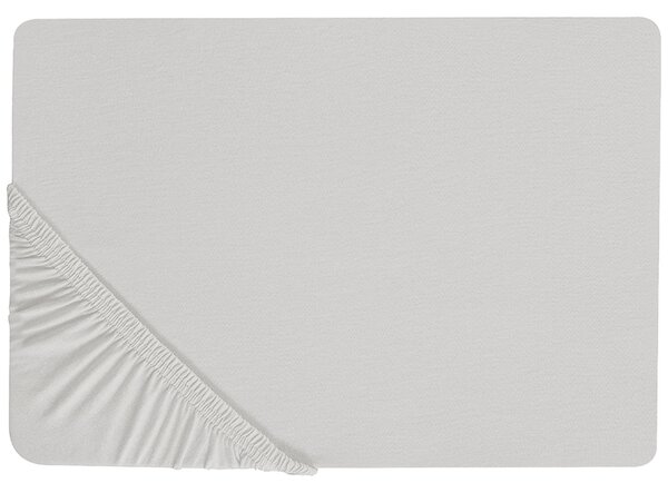 Prostěradlo s gumou JANBU Bavlna 90 x 200 cm Světle šedá