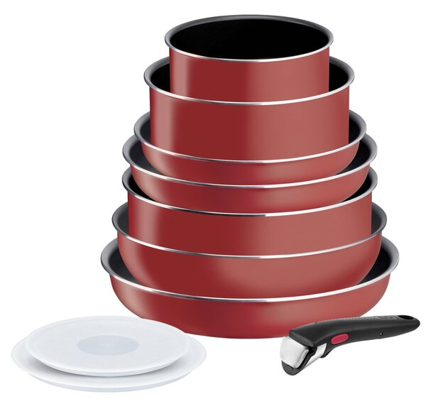Ingenio Easy Cook & Clean Sada nádobí, 10 ks, červená TEFAL L1529402