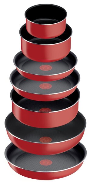 Ingenio Easy Cook & Clean Sada nádobí, 10 ks, červená TEFAL L1529402