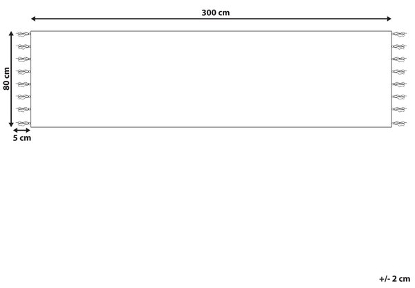 Koberec TALPUR Světle zelená 80 x 300 cm Juta