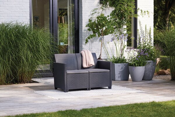 Claire 2 Seaters sofa, grafit KETER 252689
