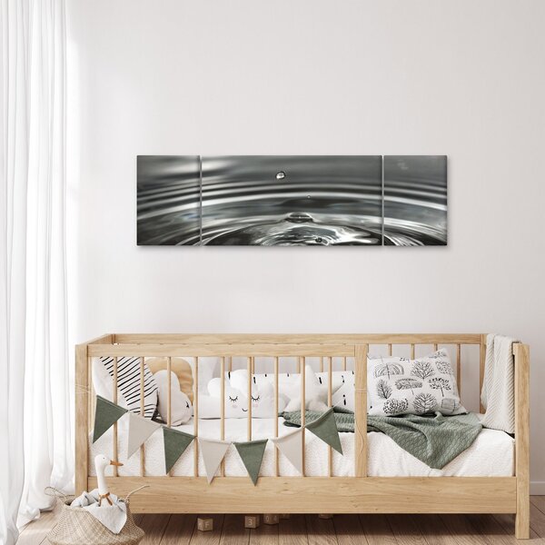 Obraz kapky vody (170x50 cm)