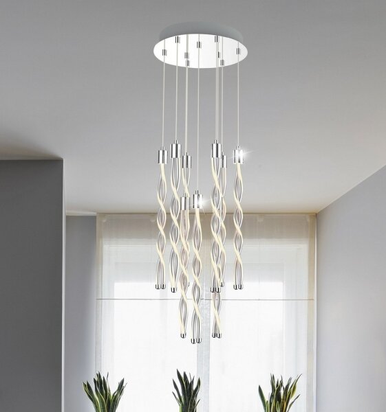 Rabalux 5766 - LED Lustr na lanku RAINA 8xLED/7,5W/230V