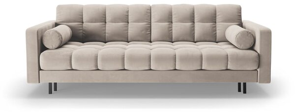 Béžová sametová rozkládací/s úložným prostorem pohovka 222 cm Bali – Cosmopolitan Design
