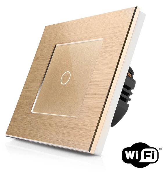 Dotykový vypínač z broušeného hliníku s wifi R-T601-wifi-ALU-GG