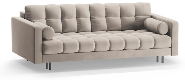 Béžová sametová rozkládací/s úložným prostorem pohovka 222 cm Bali – Cosmopolitan Design