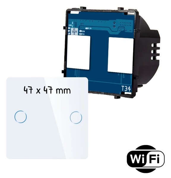 Modul dvojitého dotykového vypínače s wifi R-T602-wifi+CR-W