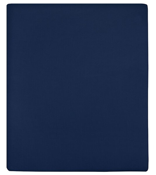 Jersey prostěradlo námořnická modř 90 x 200 cm bavlna 136230