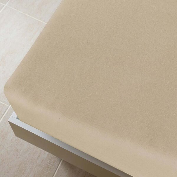Jersey prostěradlo taupe 100x200 cm bavlna 136222