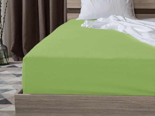 Jersey prostěradlo EXCLUSIVE zelené 160 x 200 cm