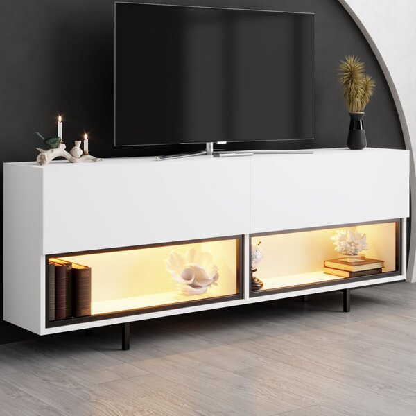 TV stolek/skříňka Eukol 1 (bílá). Akce -20%