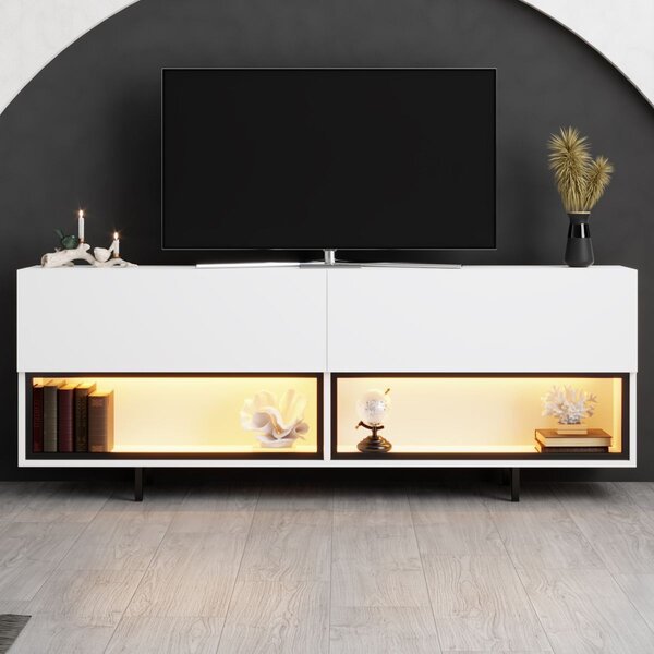 TV stolek/skříňka Eukol 1 (bílá). Akce -20%