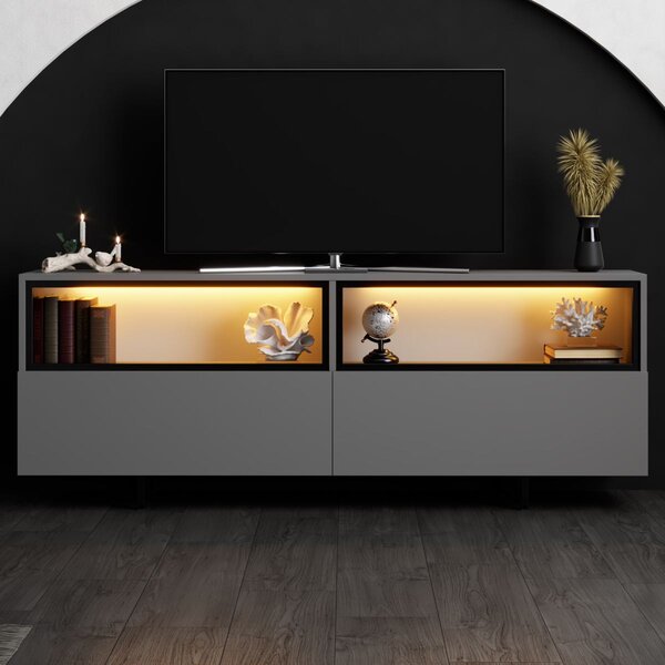 TV stolek/skříňka Eukol 2 (antracit). Akce -20%