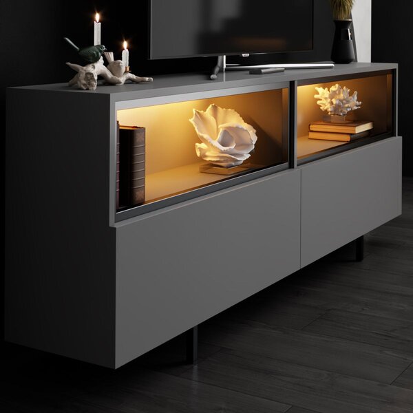 TV stolek/skříňka Eukol 2 (antracit). Akce -20%