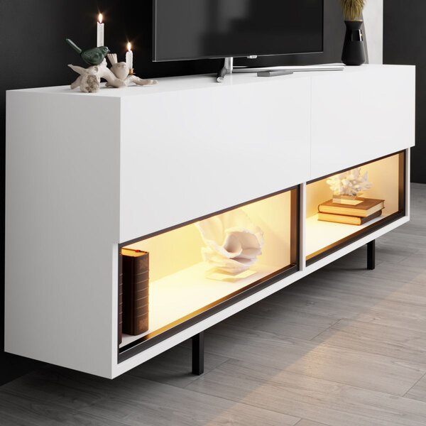 TV stolek/skříňka Eukol 1 (bílá). Akce -20%