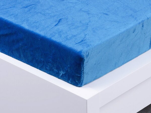 Bavlissimo Prostěradlo mikroplyš 180 x 200 cm tmavě modré