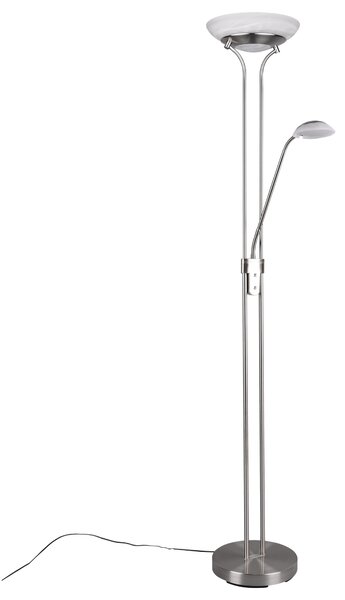 Stojací LED lampa ORSON matný nikl/alabastrové sklo