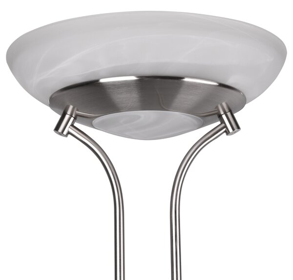 Stojací LED lampa ORSON matný nikl/alabastrové sklo