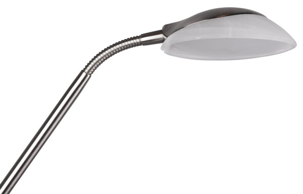 Stojací LED lampa ORSON matný nikl/alabastrové sklo