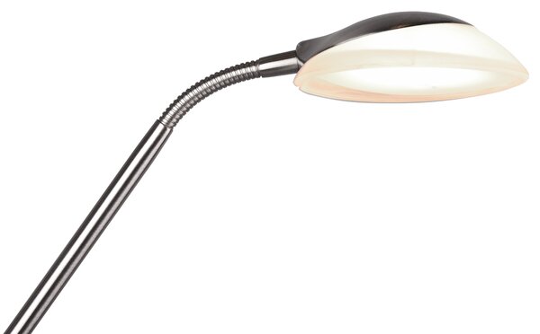 Stojací LED lampa ORSON matný nikl/alabastrové sklo