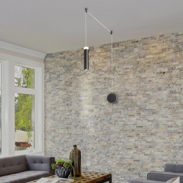 Rabalux 5640 - LED Lustr na lanku ANDROMEDEA LED/7W/230V černá s vypínačem