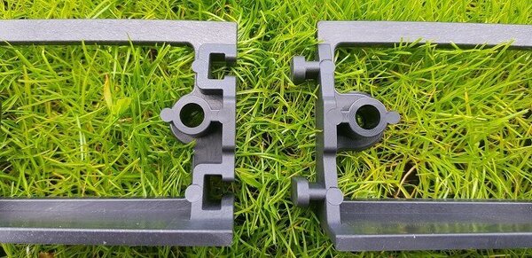Plastové neviditelné obrubníky DUO 45 mm 2 ks Rojaplast 101045