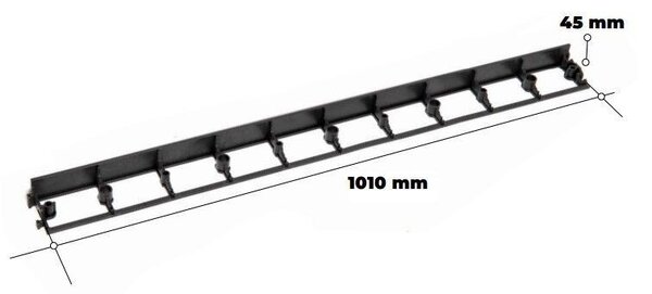 Plastové neviditelné obrubníky DUO 45 mm 2 ks Rojaplast 101045