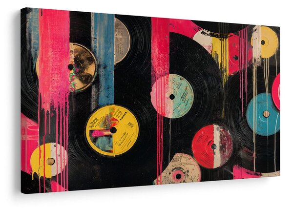 Obraz street artové vinylové desky