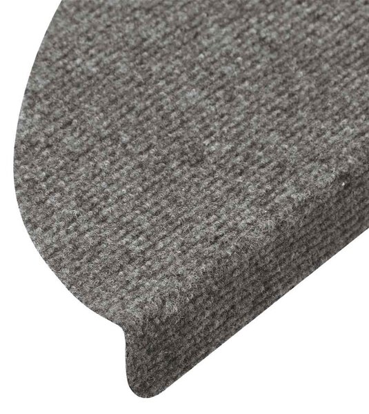 Samolepicí nášlapy na schody 15 ks 56x17x3 cm šedé 136391