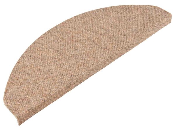 Samolepicí nášlapy na schody 15 ks 65x22,5x3,5 cm béžové 136394